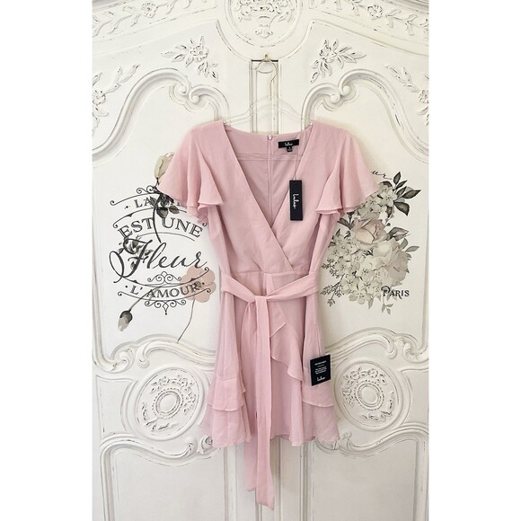Lulus Women Sweet Like You Dress Women's S Blush Mini Ruffled NWT - Picture 5 of 12